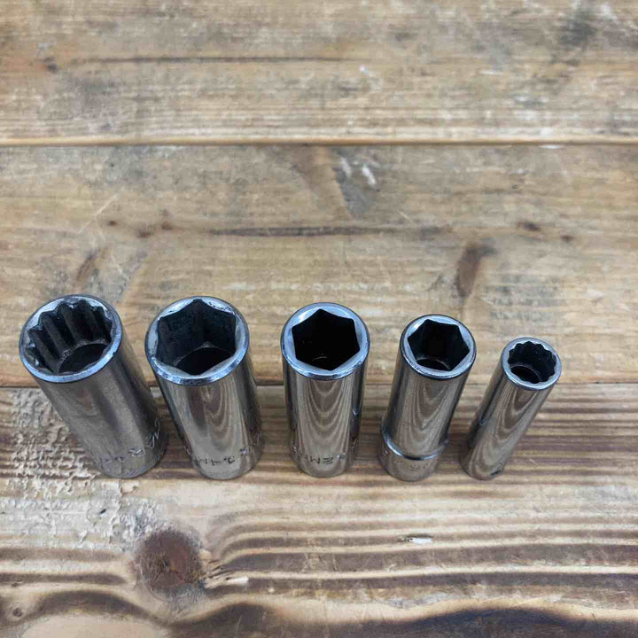 【中古品】 マックツール(MAC TOOLS) ソケットまとめ MD2 8MM XD610MM 1/4 3/8 ディープソケット 計5本 【東大和店】