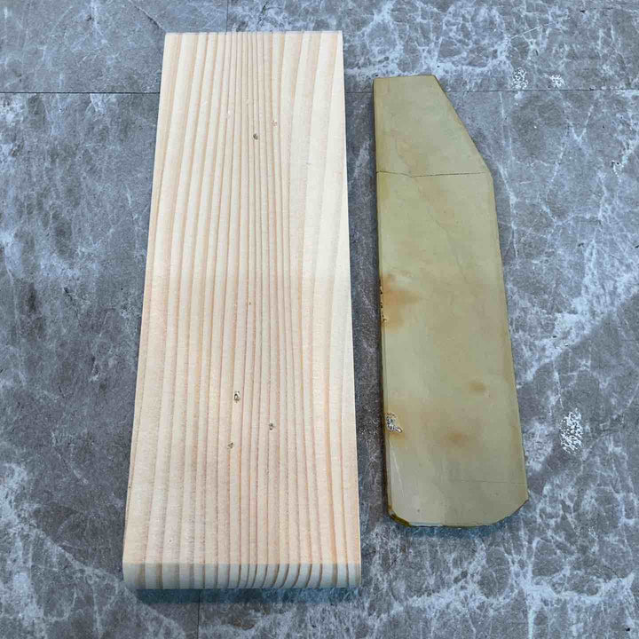 天然砥石 加藤鉱山中山本戸前入混浅黄砥石　仕上砥石【八潮店】