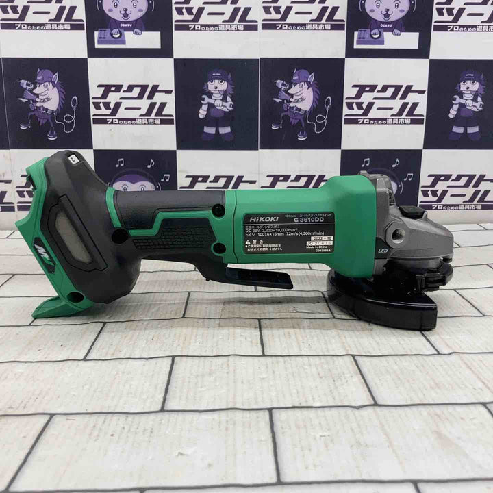 ★ハイコーキ(HIKOKI ※旧:日立工機) 100mmコードレスディスクグラインダ G3610DD(2XPZ)【所沢店】