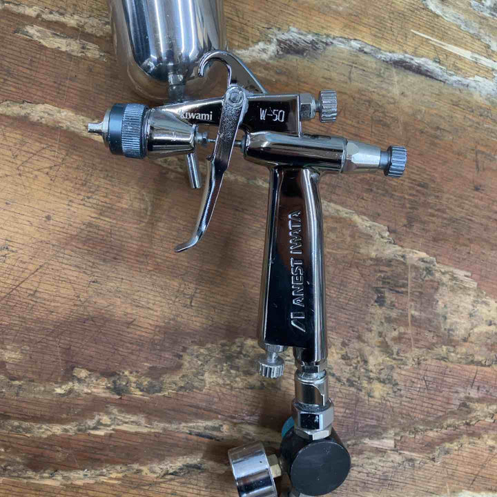 ▼アネスト岩田 スプレーガン kiwami W-50-B6 カップ,圧力計付き【柏店】