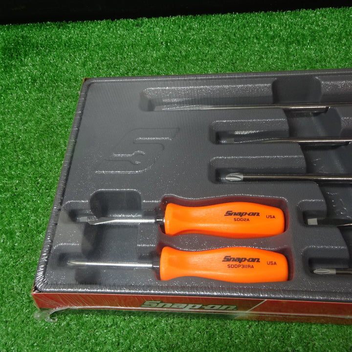 〇Snap-on スナップオン スクリュードライバーセット 7ピース オレンジ SDDX70AO【岩槻店】