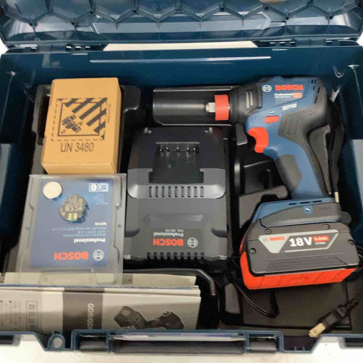 ◇Bosch Professional(ボッシュ)18V コードレスインパクトドライバー (5.0Ahバッテリーx2個･充電器･ベルトフック・キャリングケース付) GDX18V-210C【狭山】