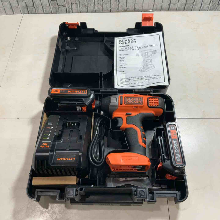 ブラックアンドデッカー　バッテリー×2個、充電器、ケース付き【川口店】
