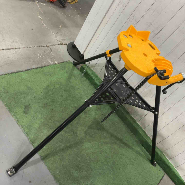【店頭受取り限定】三脚パイプチェーンバイス パイプスタンド ポータブル 折りたたみ式 スチール脚 パイプジャッキスタンド【川口店】