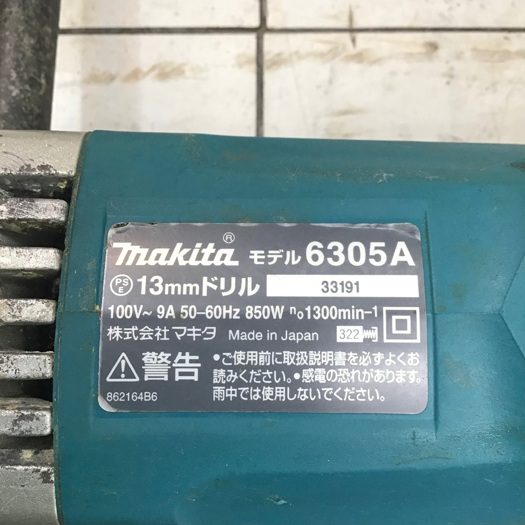 【中古品】 マキタ/makita 電気ドリル 6305A ブレーキ付 【鴻巣店】