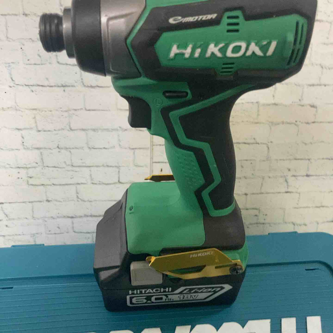 ◇HiKOKI(ハイコーキ) 18V 充電式 インパクトドライバー 18V2.0Ah畜電池×2個、充電器、ケース付 WH18DD(2BG)【町田店】