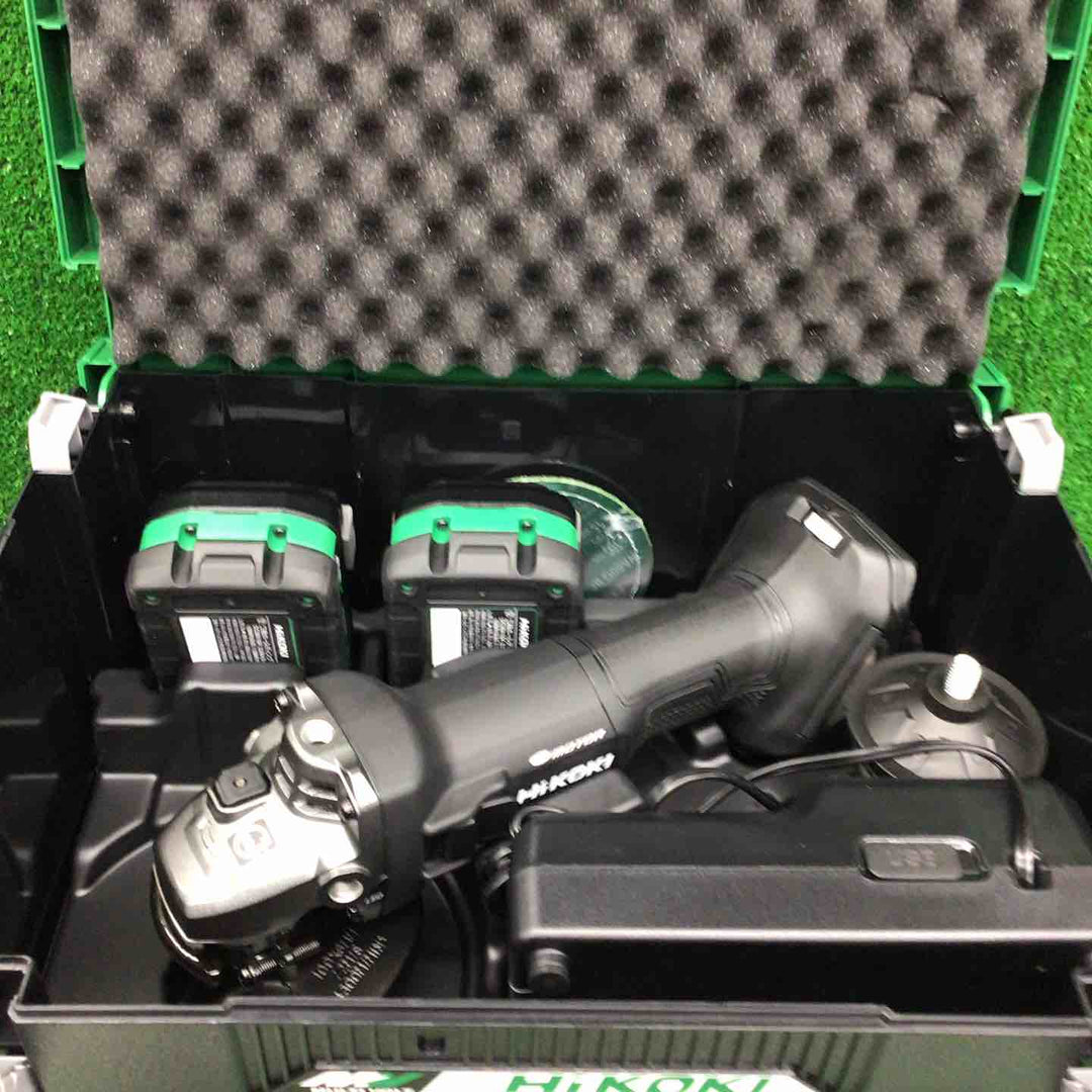 【特別特価！未使用品】HiKOKI(ハイコーキ) 36V 充電式100mmディスクグラインダ G3610DC スライドスイッチ 蓄電池2個・充電器・ケース付 G3610DC(2XPBZ)【桶川店】