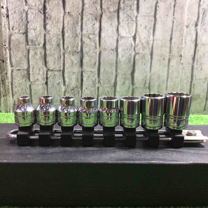 スナップオン(Snap-on) 3/8シャローソケット8点セット F～1シリーズ F161(1/2)の縁に若干の欠けがあります。 【川口店】