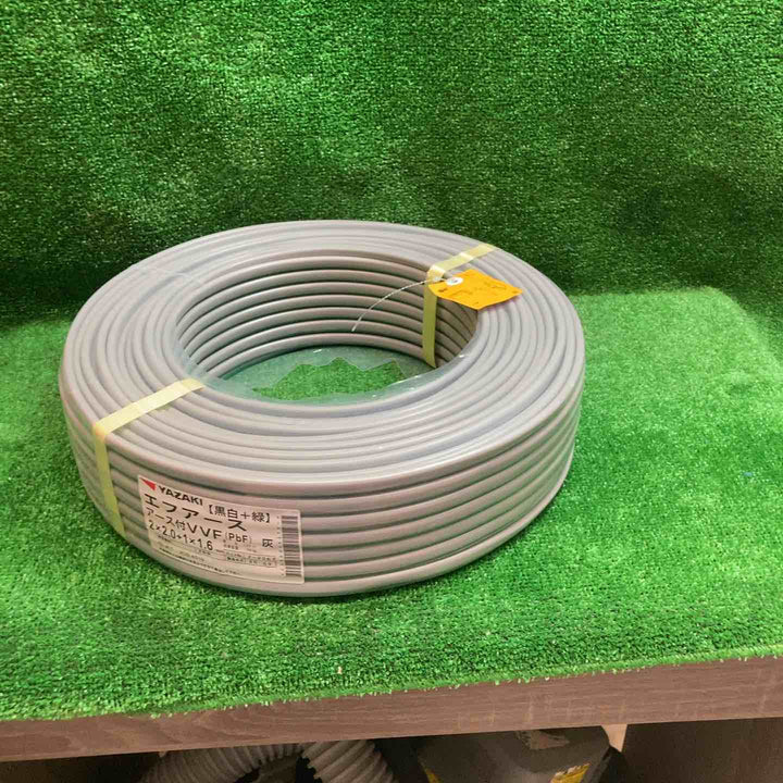 矢崎 エフアース（アース付VVF）2*2.0+1*1.6 2芯*2.0mm+1芯*1.6mm 100ｍ巻【川越店】