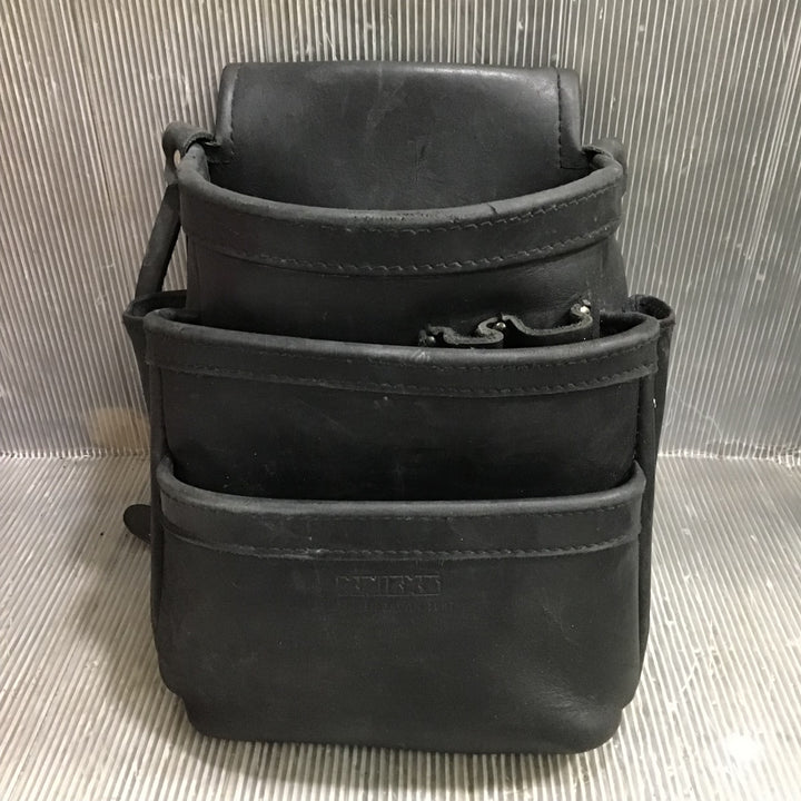 ニックス(KNICKS) 総グローブ皮仕上腰袋フチ/総グローブ革テープ巻(ブラック) KB-301DDSP【中古品】