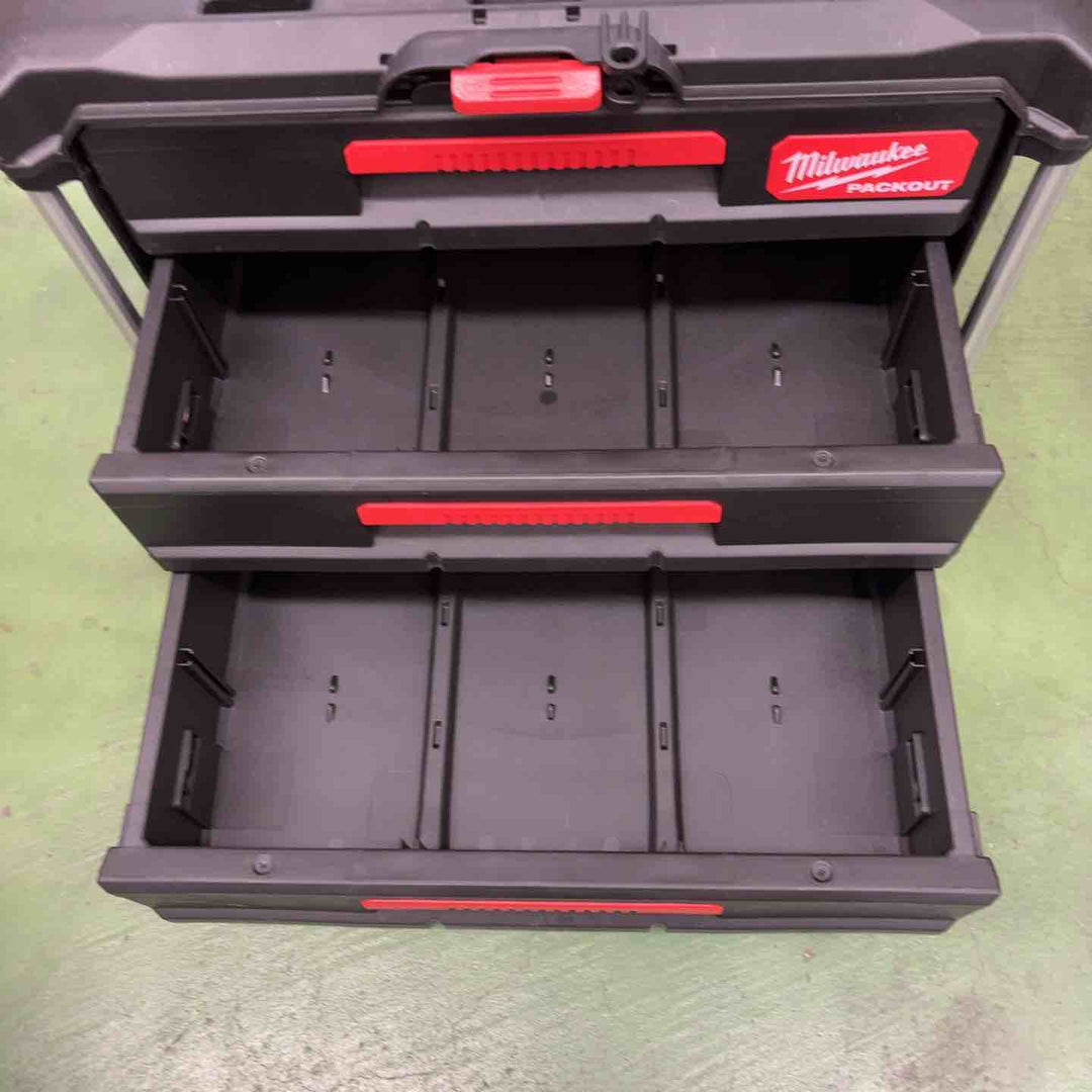 【中古美品】milwaukee　ミルウォーキーPACKOUT 3段引き出しツールボックス ブラック 4932472130【桶川店】