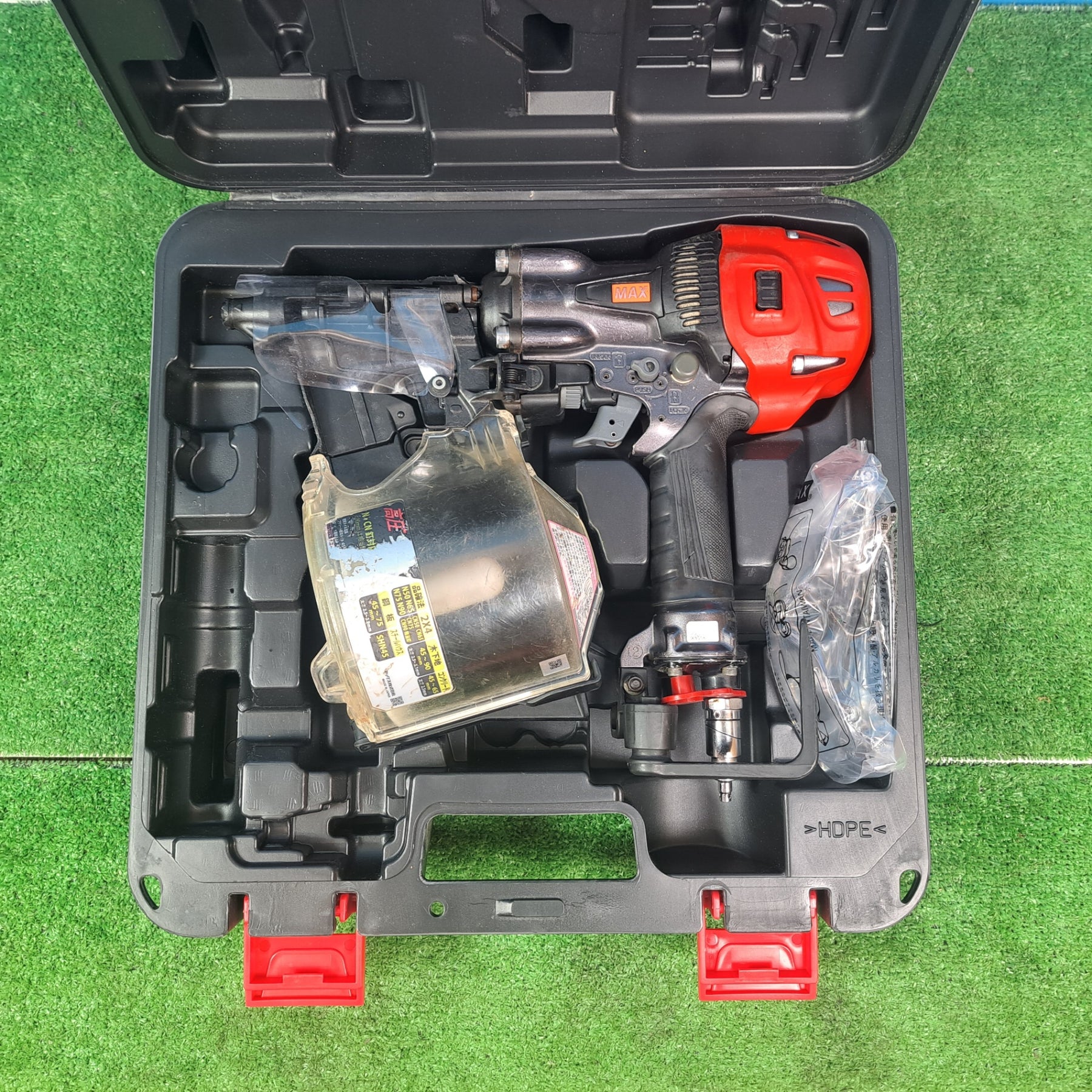 ☆マックス(MAX) 高圧エア釘打ち機 HN-90N5(D)-G ◎メーカー修理済み品