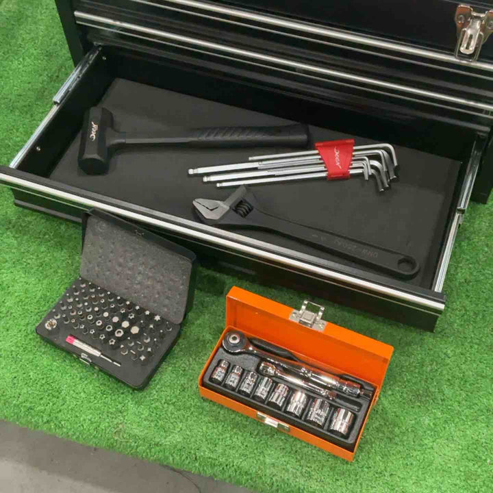 【店頭受取り限定】DEEN ミニツールワゴン＆3段チェスト 工具セット DNX23030SET【川口店】