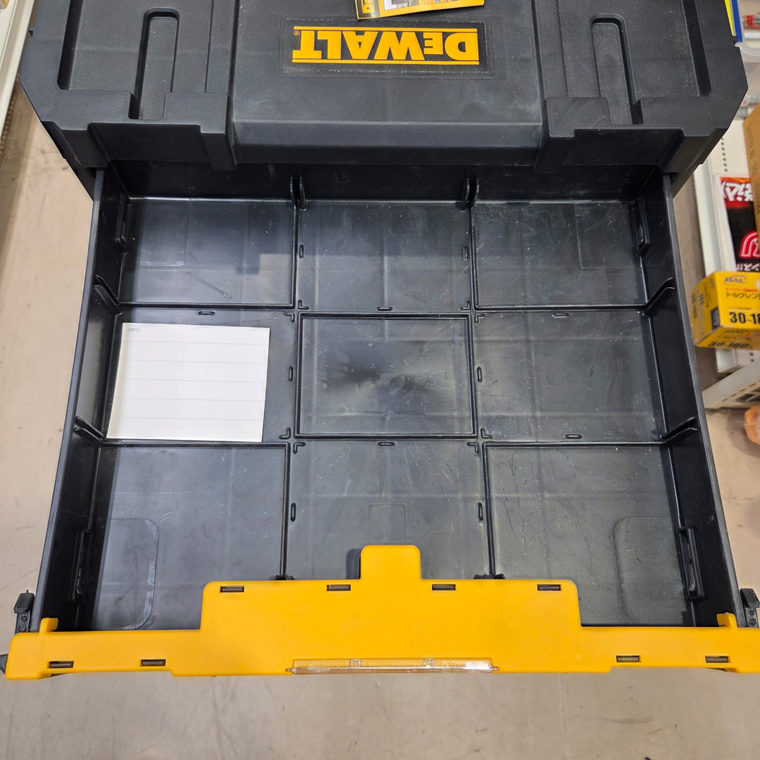 デウォルト(DEWALT) TSTAK モバイルツールボックス キャリータイヤ付き 工具箱 収納ケース ツールボックス 運びやすい 積み重ね収納 DWST83347-1【町田店】