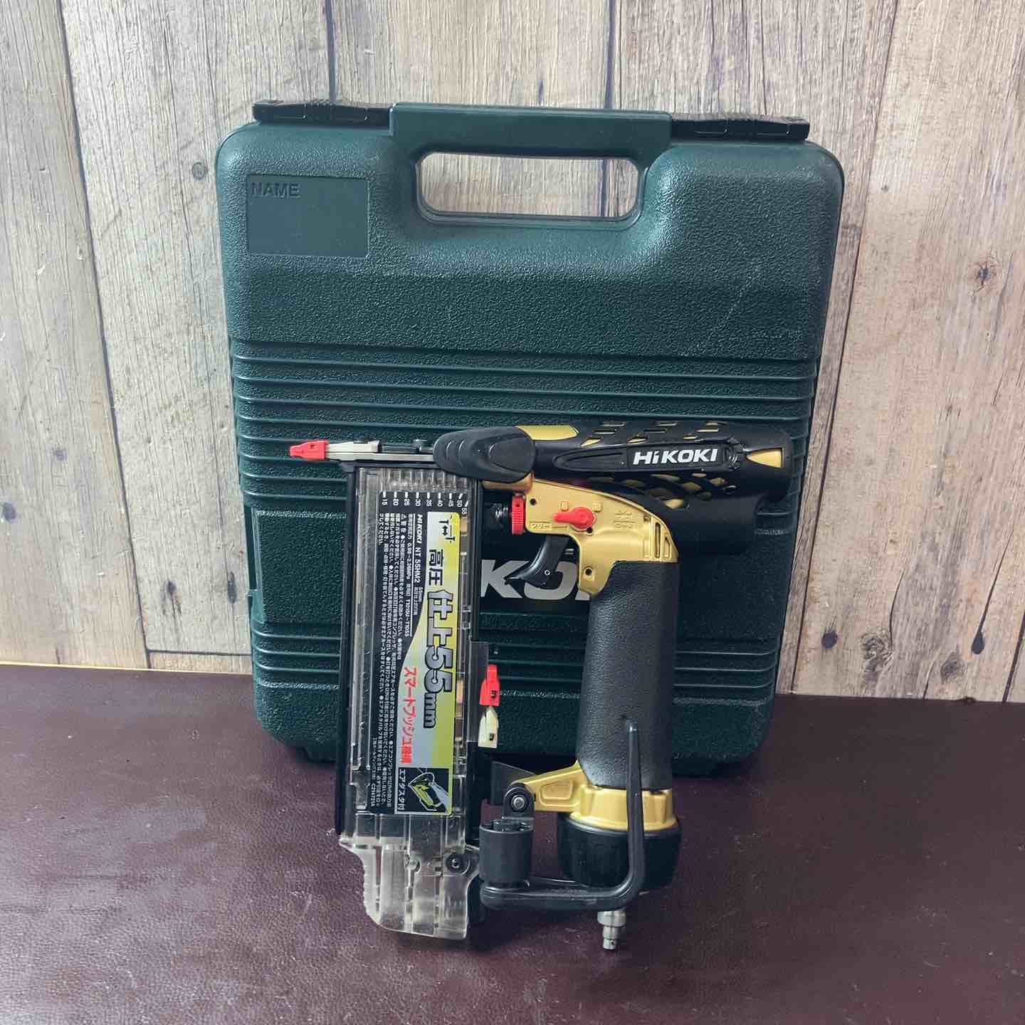 日立工機 HITACHI NT55HM2 高圧仕上釘打機 フィニッシュネイラ【市川行徳店】【店頭取引限定】【中古】管理番号：IT5UF63DNEBQ 高圧仕上釘打機：NT55HM2