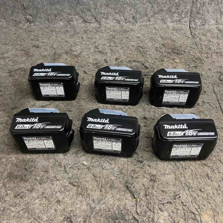 マキタ(makita) リチウムイオンバッテリー 18V/6.0Ah BL1860B 計6点【鴻巣店】
