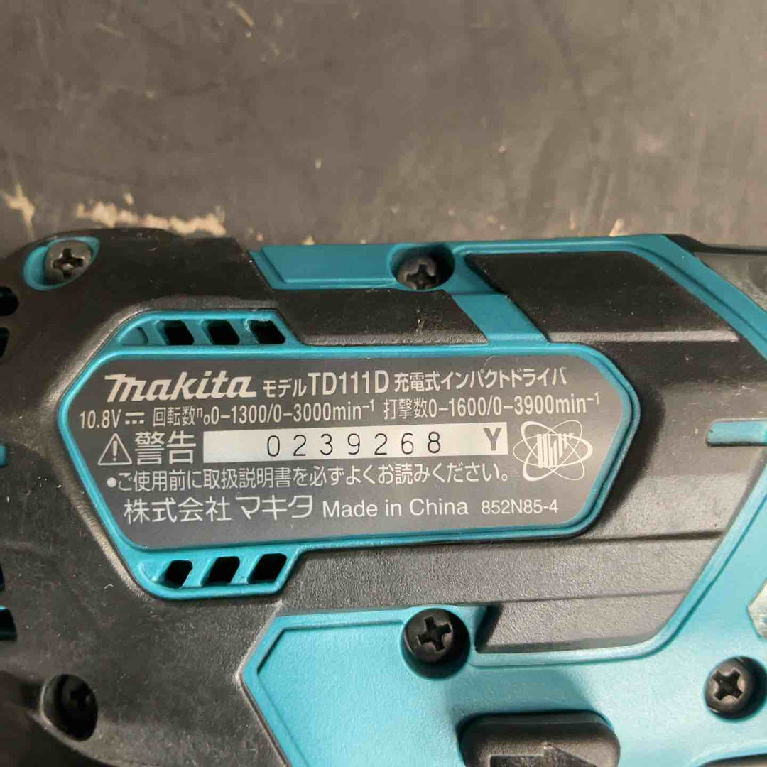 ★マキタ(makita) コードレスインパクトドライバー TD111DSMX【草加店】