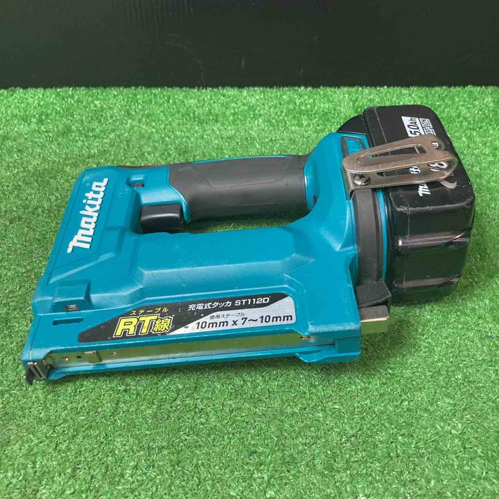 マキタ/makita 18V コードレスタッカ  ST112DZ RT線10mm幅 5.0Ahバッテリー1個付き【岩槻店】
