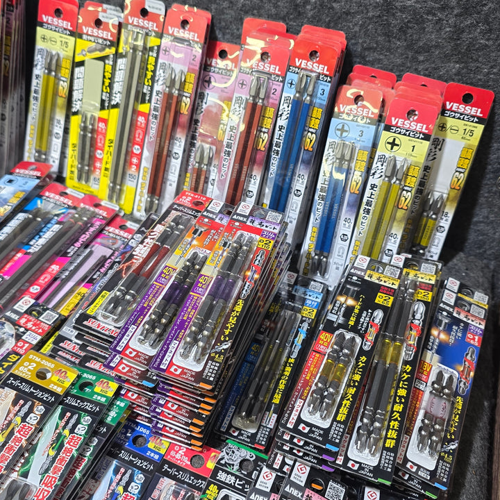【まとめ売り！未使用品】インパクト用 ビット 約285パック Anex VESSEL SK11 SUNFLAG メーカー・サイズ混合 ダイヤモンドビット混在 六角軸【桶川店】