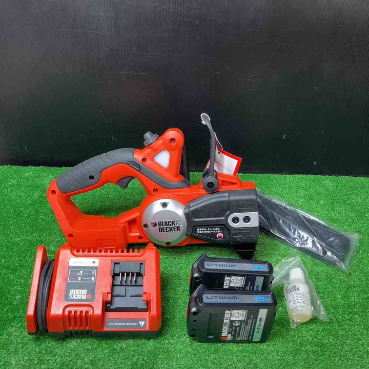 【美品】ブラック&デッカー 充電式チェーンソー GKC1820L2-JP【岩槻店】