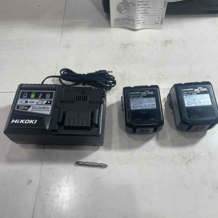 ★ハイコーキ(HIKOKI ※旧:日立工機) コードレスインパクトドライバー WH14DKL(2LSCK)(B) 動作確認済み フルセット【川口店】