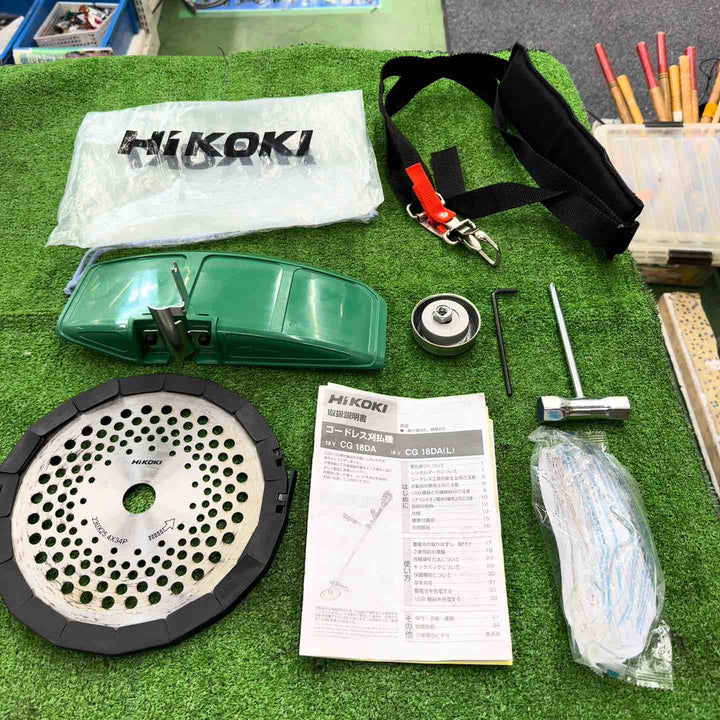 【美品中古・店頭受取り限定】 HiKOKI ハイコーキ 18V コードレス刈払機 CG18DA(L)(NN) 230mm刃 ループハンドル 本体のみ チップソー付  【桶川店】