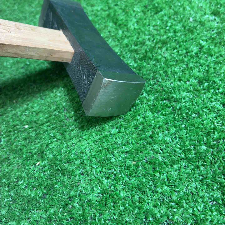 【未使用品】 道心斎正行 木目 黒 玄翁(角) 正行作柄付 120匁 【藤沢店】