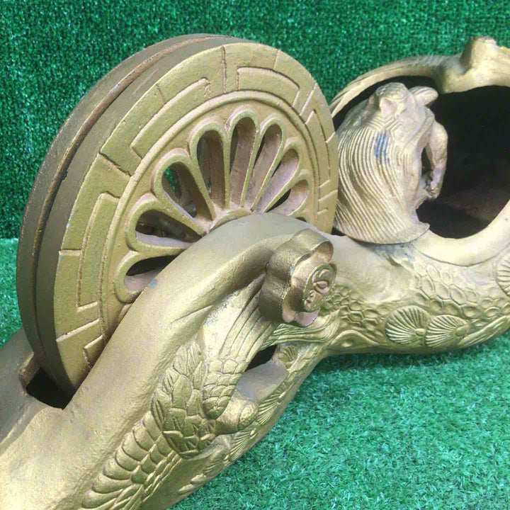 【現状品】 墨壺 1尺5寸 木製金色 インテリア 【鴻巣店】