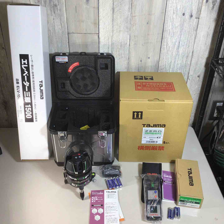 【未使用品】 Tajima タジマ グリーン レーザー墨出し器 本体 受光器 三脚 ケース セット レーザー 【戸田店】