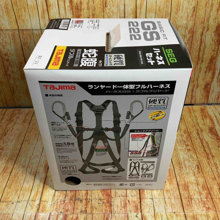 タジマ(Tajima) ハーネスGS＋蛇腹ダブルランヤードL2セット 黒 Lサイズ A1GSLJR-WL2BK【川崎店】