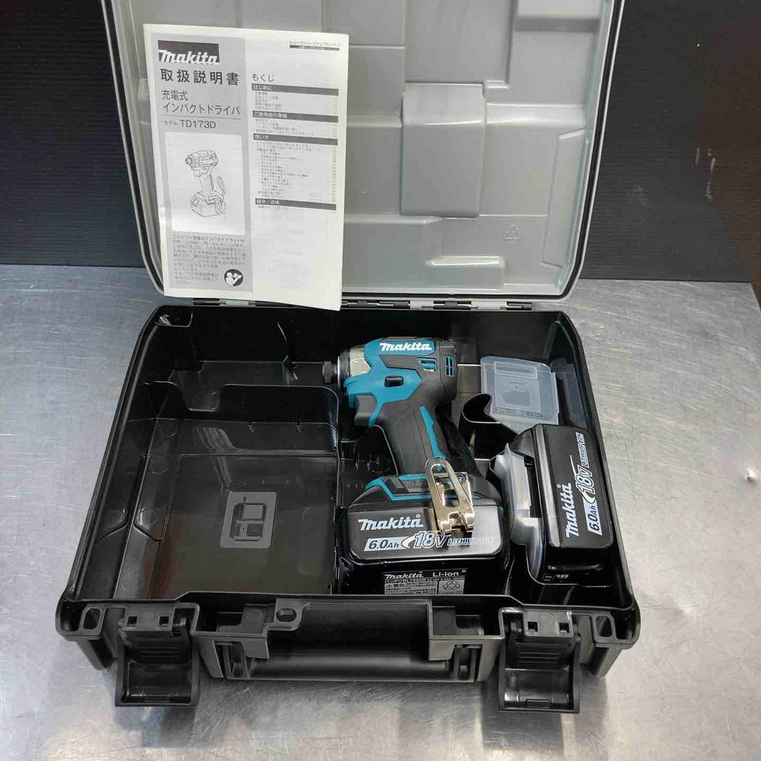 【未使用品(店頭展示品)】 マキタ(makita) 18V コードレスインパクトドライバー TD173DX 青色 充電器無しフルセット 【東大和店】