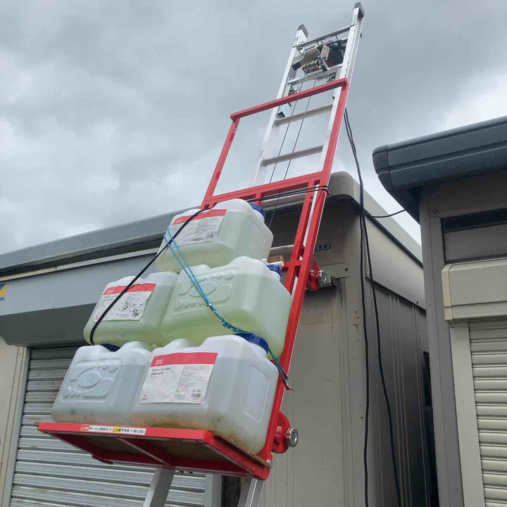 【店頭受取り限定】程度良好！ ユニパー 室内用ボード揚げ機 スペースリフト2 2階用 標準セット UP624B-2F 最大積載量100kg【岩槻店】