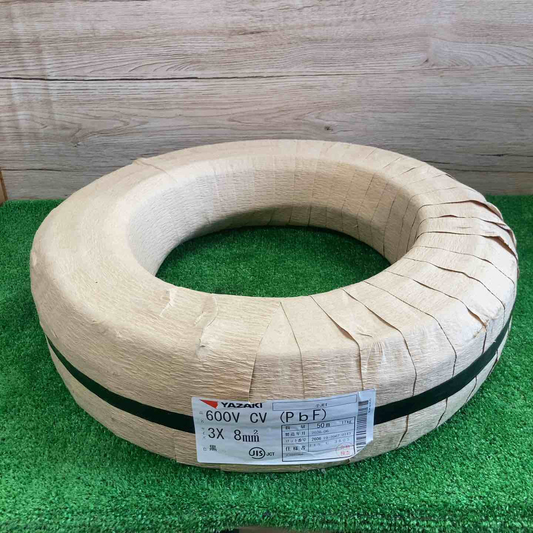 CVケーブル 3C×8sq 50m巻 新品紙巻/製造2026年6月【町田店】