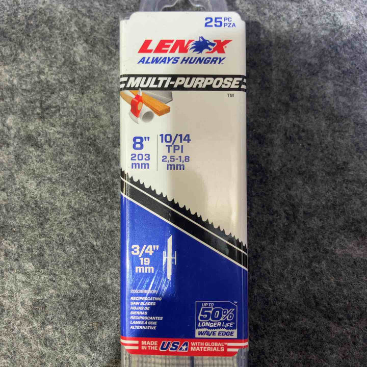 レノックス/LENOX 200mm セーバーソーブレード 25枚入 20535B850R 4箱 計100枚【桶川店】