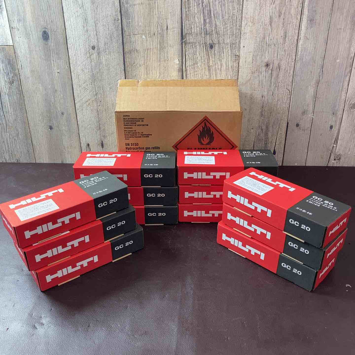 【未使用品(店頭展示品)】【まとめ売り】HILTI(ヒルティ) ガス缶 GC20 ガス式鋲打機 12箱(24本)【東大和店】