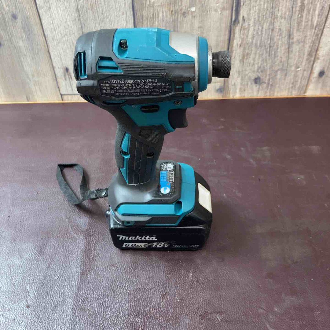 【中古品】 マキタ(makita) 18V コードレスインパクトドライバー TD172DZ バッテリー1個付属 【東大和店】