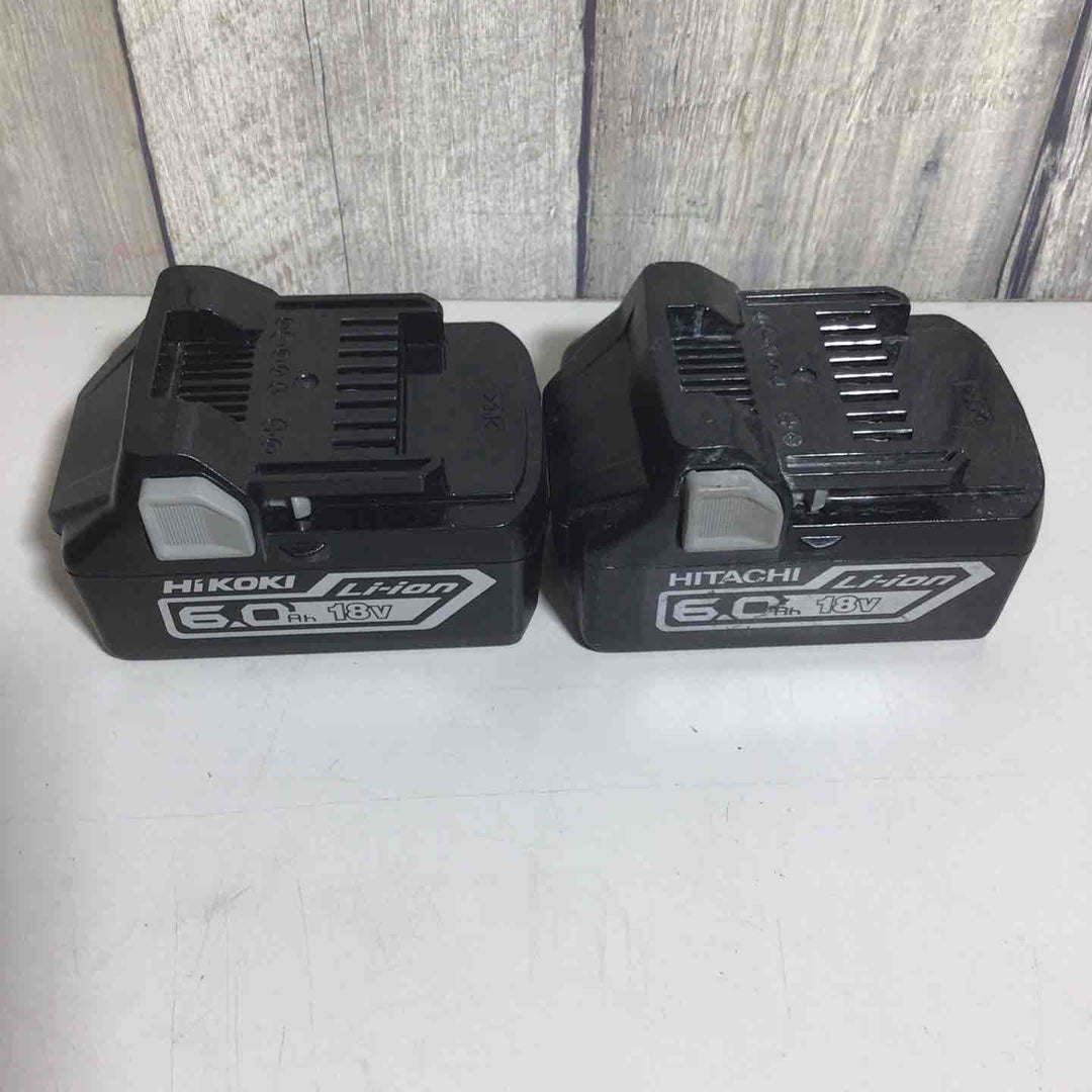 【中古品】 ハイコーキ HIKOKI 日立 リチウムイオンバッテリー 18V/6.0Ah BSL1860 バッテリー 2個 純正 純正品 【戸田店】