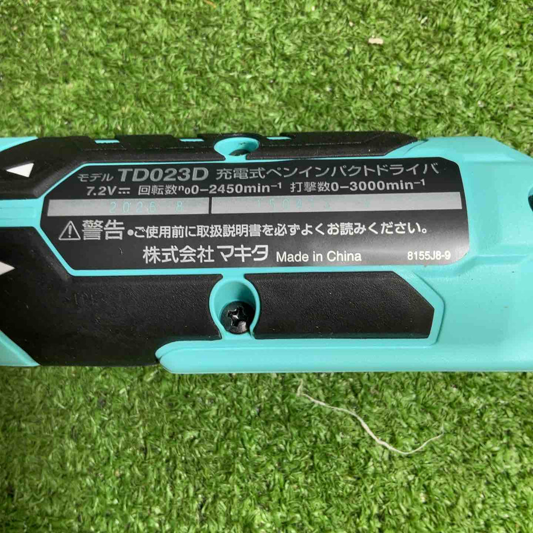 【未使用品】 マキタ(makita) 7.2Vコードレスインパクトドライバ TD023DHXTB 【藤沢店】
