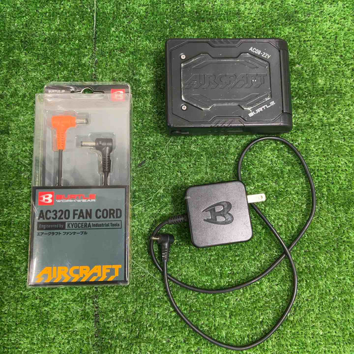 ◇BURTLE バートル エアークラフト 2024年モデル 22Vリチウムイオンバッテリー マットブラック AC08 78 F【草加店】