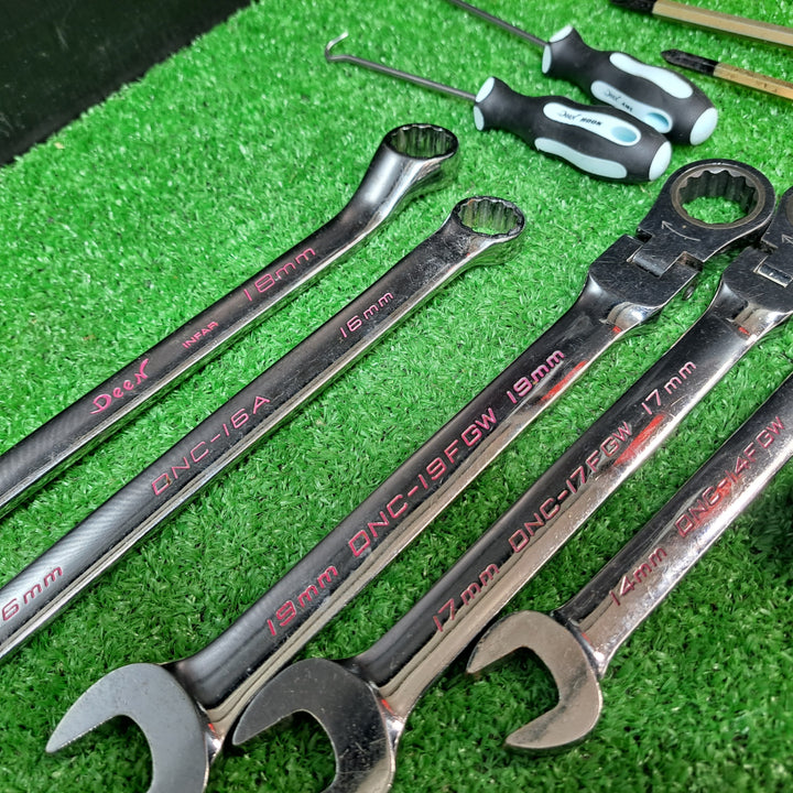 ディーン Deen ミリ 付替式ビットセット×２箱 その他レンチ・ドライバー類11本セット【岩槻店】