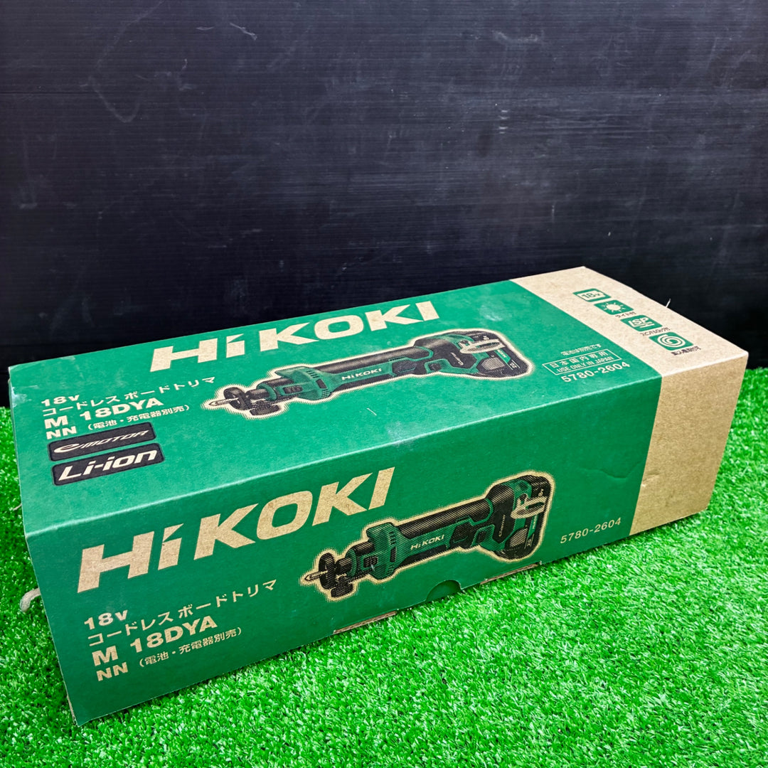 ◇HiKOKI(ハイコーキ) 18V コードレス ボードトリマ 軸径6mm 3mm 取り付け可能 蓄電池・充電器・システムケース別売り M18DYA (NN)【越谷店】