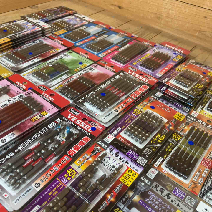 【未使用品】インパクト ビット 5本入×100セット(ビット計500本) まとめ売り VESSEL ベッセル SUNFLAG ANEX アネックス【所沢店】
