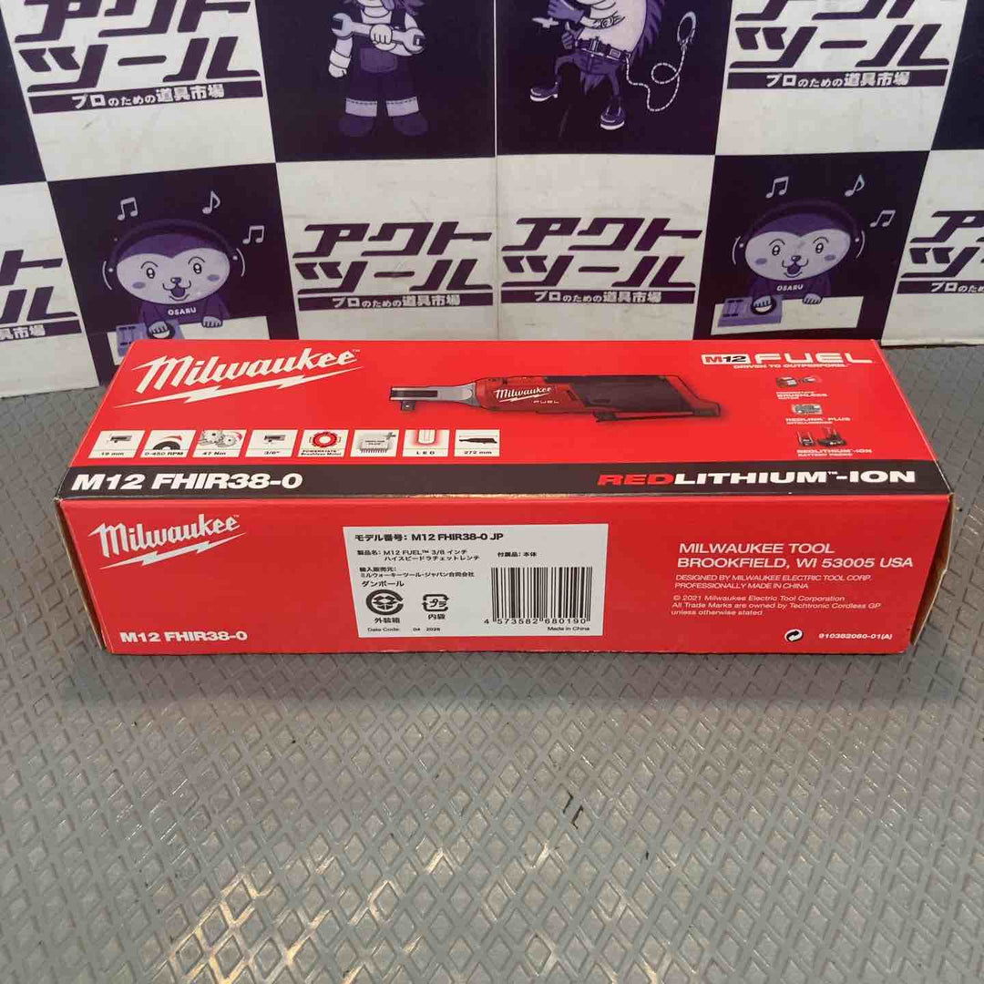 【未使用品】ミルウォーキー コードレスラチェットレンチ M12 FHIR38-0 JP【所沢店】