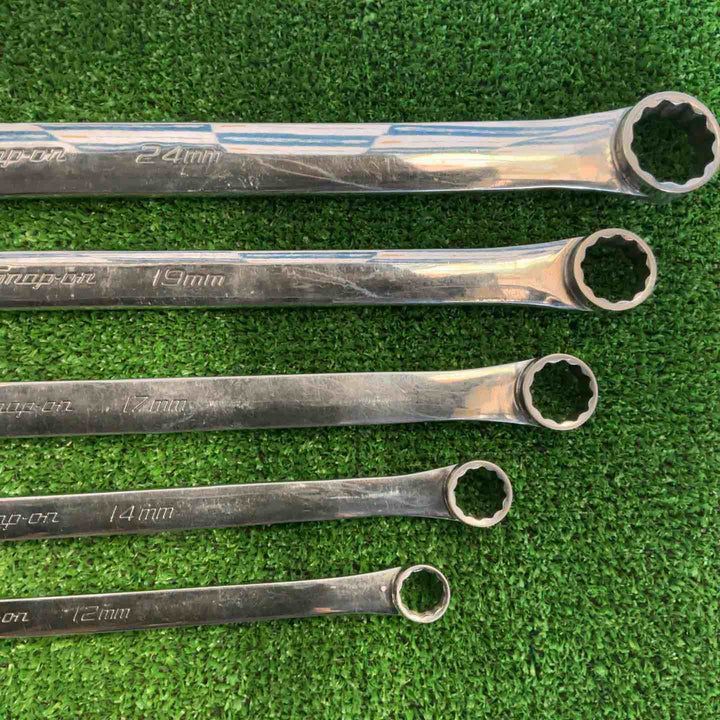 スナップオン(Snap-on)　ロングストレートメガネレンチ　5本セット　XDHFM1012・1214・1417・1719・2224　12角【草加店】