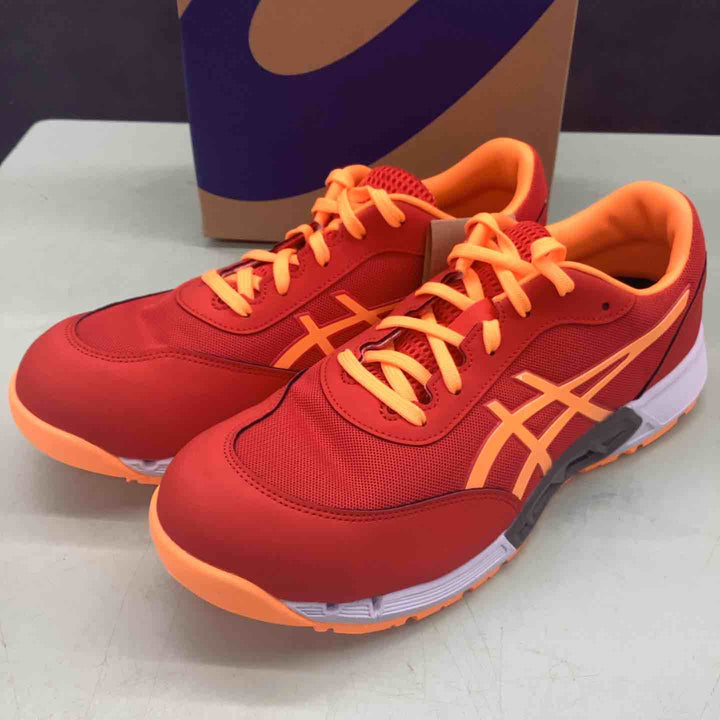 ◇[アシックスワーキング] 安全靴/作業靴 ウィンジョブ CP212 AC JSAA A種先芯 耐滑ソール fuzeGEL搭載 メンズ エレクトリックレッド/オレンジポップ 27.0 cm 3E【越谷店】