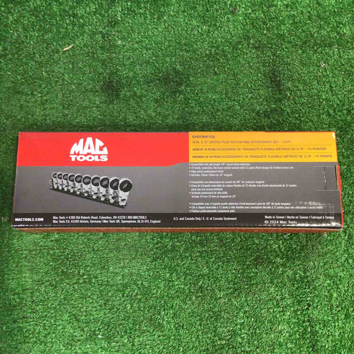 ◇MACTOOLS 3/8フレックスヘッドラチェットアタッチメント 10PC SXRFBM102【町田店】