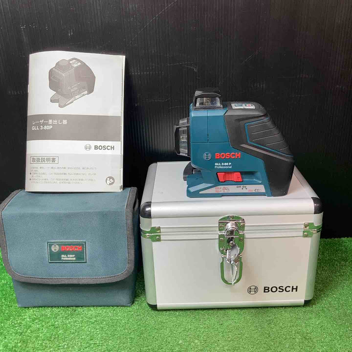 ◇ボッシュ(BOSCH) 水平/垂直ラインレーザー墨出し器 GLL3-80P【岩槻店】