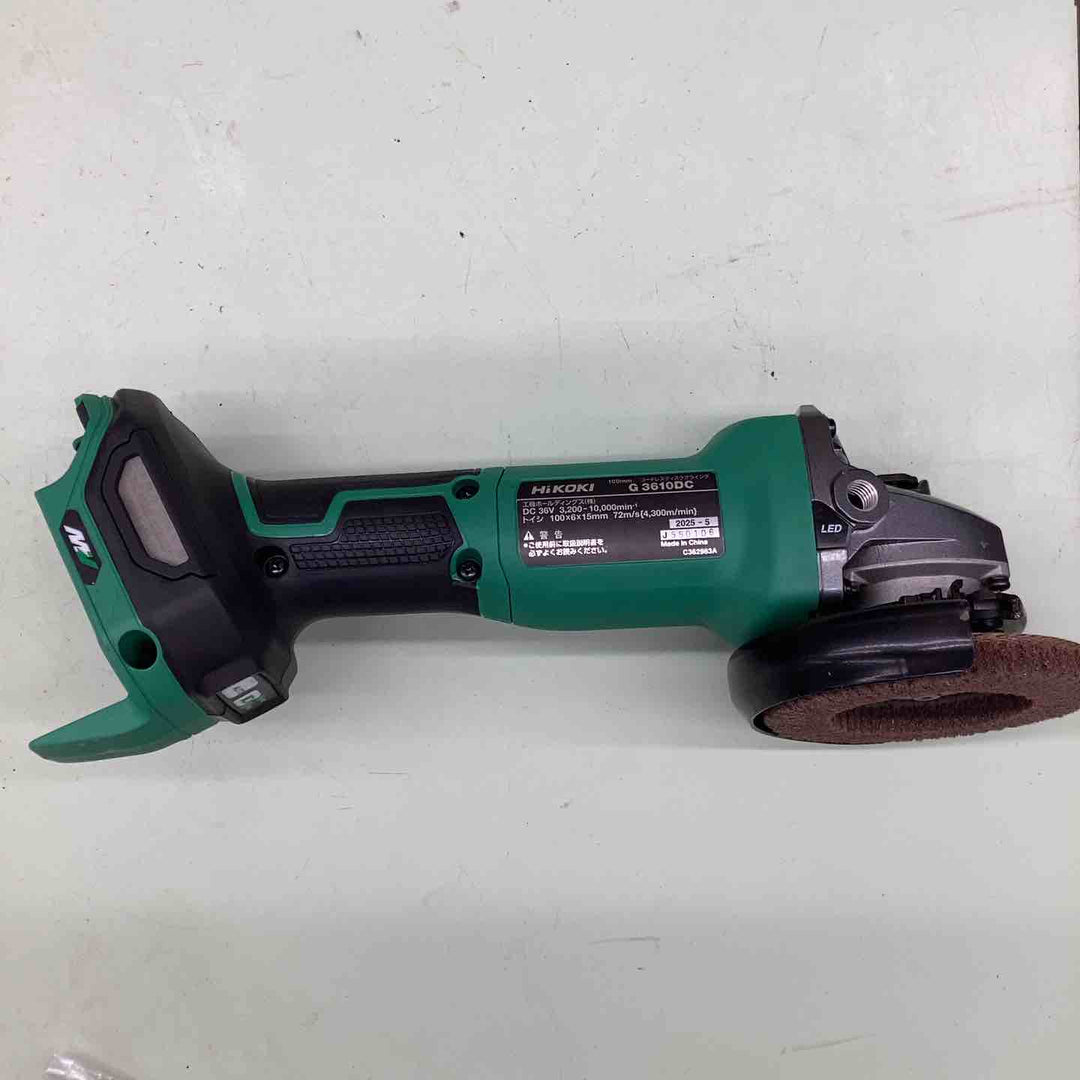 ★ハイコーキ(HIKOKI ※旧:日立工機) 100mmコードレスディスクグラインダ G3610DC(NN)【越谷店】