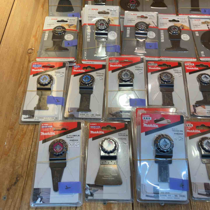 【未使用品】マルチツール替刃(マキタ、ボッシュ、ゼットソー) 種類豊富  計70個まとめ【所沢店】