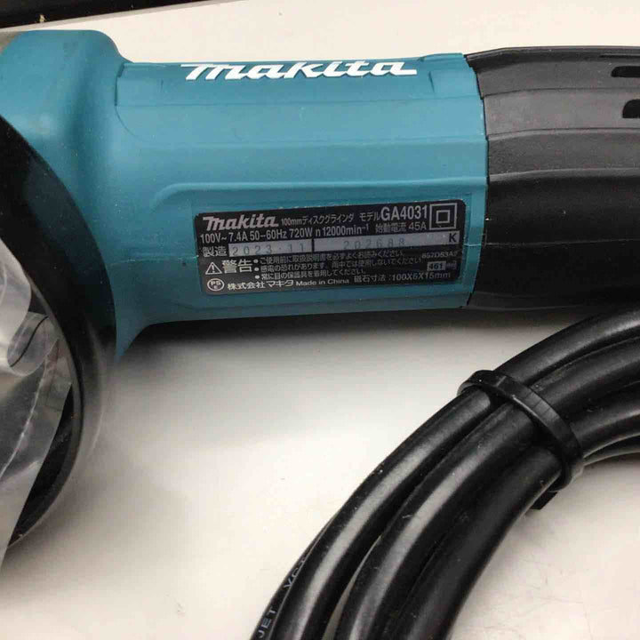 【未使用品】☆マキタ(makita) 100mmディスクグラインダー GA4031 元箱無し 【戸田店】